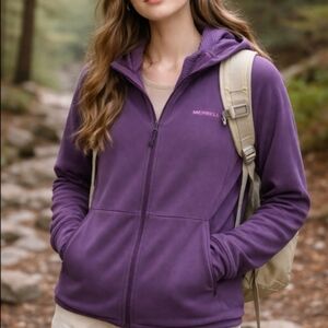 Merrell Geotex Textured Zip Up Lightweight Jacket Purple Size medium